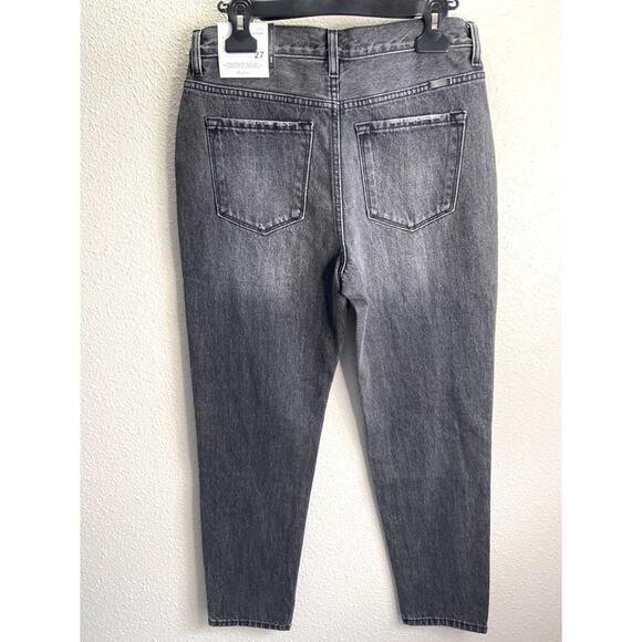 NWT KanCan Women Gray 100% Cotton Mom Style Vici Distressed Jeans Sz  7/27 - Picture 3 of 7